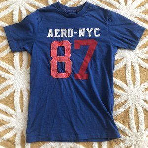 Aeropostale Blue "87" Short Sleeve Top Sz. XS